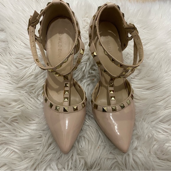NUDE STUD HEELS (VALENTINO INSPO) - Picture 9 of 9